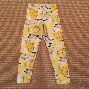 Zara Terez SoulCycle Yellow Bike Leggings XS